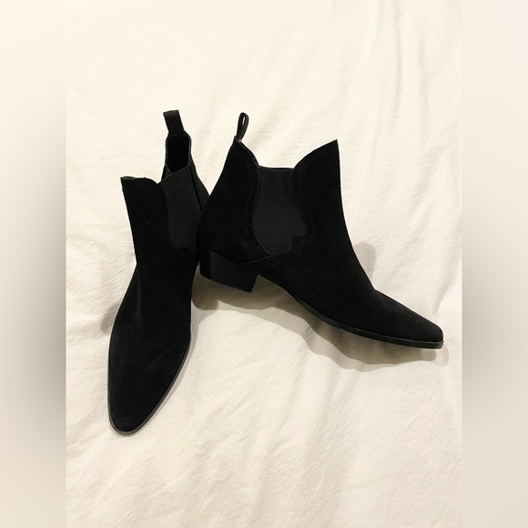 New Sam Edelman Whitney black leather pointed toe flats, sz 8.5. Orig $140+ - Picture 11 of 12